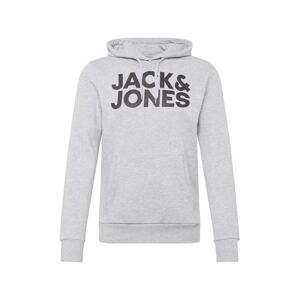 JACK & JONES Mikina  svetlosivá / čierna