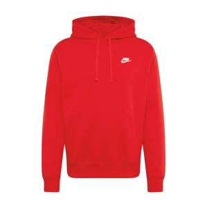Nike Sportswear Mikina 'Club Fleece'  červená / biela
