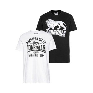 LONSDALE Tričko 'Bylchan'  čierna / biela