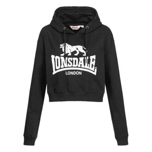 LONSDALE Mikina 'Roxeth'  čierna / biela