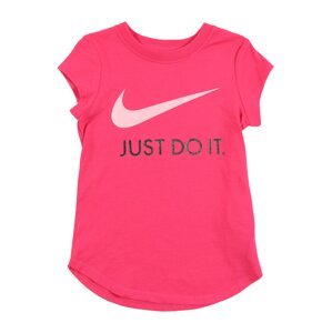 Nike Sportswear Tričko  ružová / čierna / strieborná
