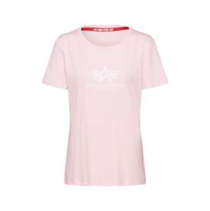 ALPHA INDUSTRIES Tričko  ružová / biela