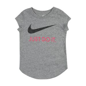 Nike Sportswear Tričko  sivá melírovaná / ružová / čierna