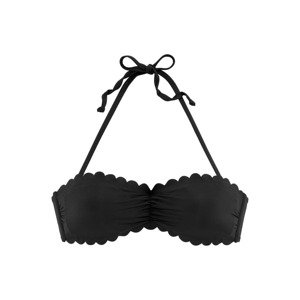 LASCANA Bikinový top 'Scallop'  čierna