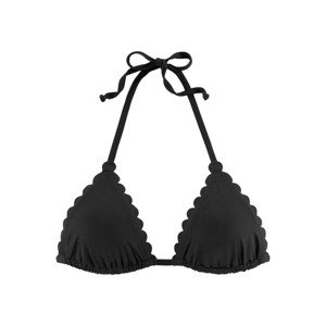 LASCANA Bikinový top 'Scallop'  čierna