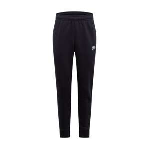 Nike Sportswear Nohavice 'Club Fleece'  čierna / biela