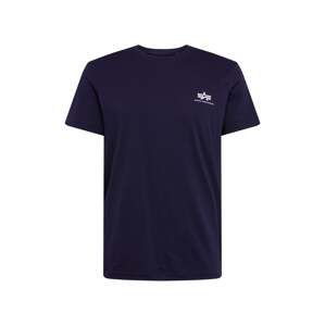 ALPHA INDUSTRIES Tričko  tmavomodrá / biela
