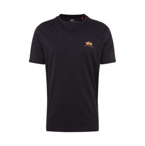 ALPHA INDUSTRIES Tričko  oranžová / čierna