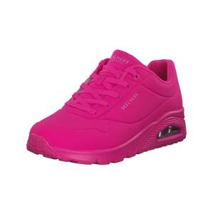 SKECHERS Nízke tenisky 'Uno - Night Shades'  neónovo ružová / strieborná