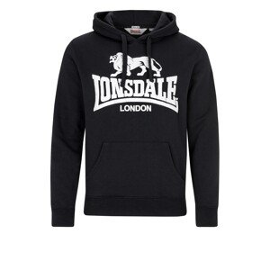 LONSDALE Mikina 'Gosports 2'  čierna / biela