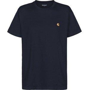 Carhartt WIP Tričko 'Chase'  tmavomodrá / oranžová