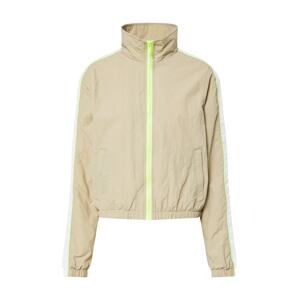Urban Classics Prechodná bunda  béžová / neónovo zelená / biela