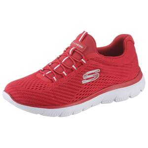 SKECHERS Slip-on obuv 'Summits - Fast Attraction'  červená / biela