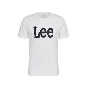 Lee Tričko 'WOBBLY LOGO TEE'  čierna / biela