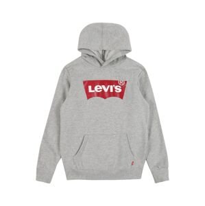 Levi's Kids Mikina 'Batwing'  sivá melírovaná / červená / biela