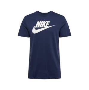 Nike Sportswear Tričko  námornícka modrá / biela