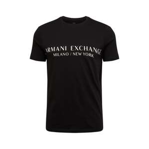 ARMANI EXCHANGE Tričko '8NZT72'  čierna / biela