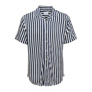 Only & Sons Košeľa 'Wayne'  tmavomodrá / biela