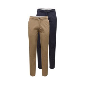 JACK & JONES Chino nohavice 'Macro Dave'  béžová / tmavomodrá