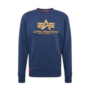 ALPHA INDUSTRIES Mikina  námornícka modrá / zlatá