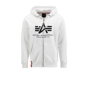 ALPHA INDUSTRIES Tepláková bunda  čierna / biela