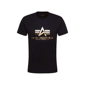ALPHA INDUSTRIES Tričko  zlatá žltá / čierna