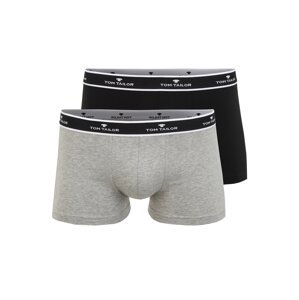 TOM TAILOR Boxerky  sivá melírovaná / čierna