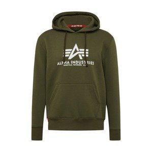 ALPHA INDUSTRIES Sveter  olivová / biela