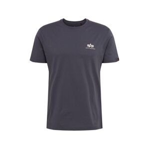 ALPHA INDUSTRIES Tričko  tmavosivá / biela