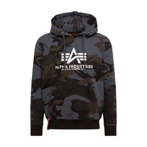 ALPHA INDUSTRIES Sveter  hnedá / sivá / čierna / biela