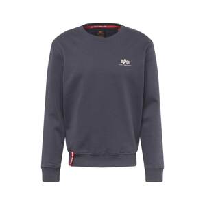 ALPHA INDUSTRIES Mikina  tmavosivá / prírodná biela
