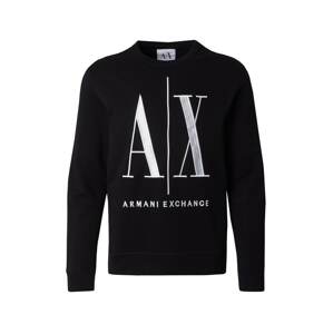 ARMANI EXCHANGE Mikina  čierna / biela