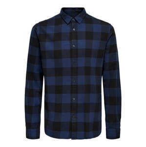 Only & Sons Košeľa 'ONSGudmund'  enciánová / čierna