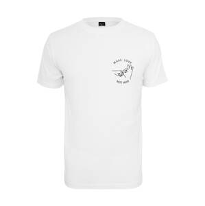 Mister Tee Tričko 'Make Love Tee'  čierna / biela