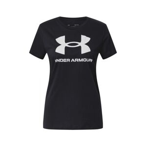 UNDER ARMOUR Funkčné tričko  čierna / biela