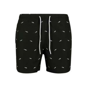 Urban Classics Plavecké šortky  čierna / biela