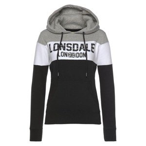 LONSDALE Mikina 'Penbryn'  sivá / čierna / biela