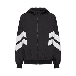 Urban Classics Prechodná bunda 'Crinkle Batwing'  čierna / biela