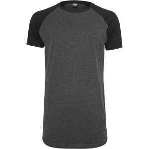 Urban Classics Tričko  sivá melírovaná / čierna