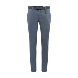 TOM TAILOR DENIM Chino nohavice  antracitová / biela