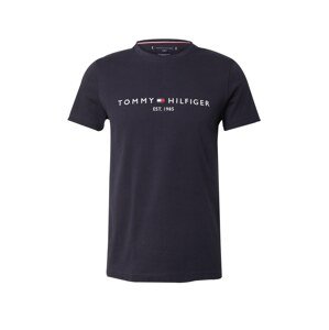 TOMMY HILFIGER Tričko  tmavomodrá / červená / biela