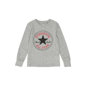 CONVERSE Tričko  sivá / červená / čierna