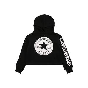 CONVERSE Mikina  čierna / biela
