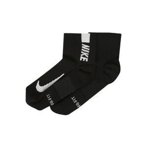 NIKE Športové ponožky 'Multiplier'  čierna / biela