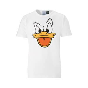LOGOSHIRT Tričko 'Donald Duck'  biela