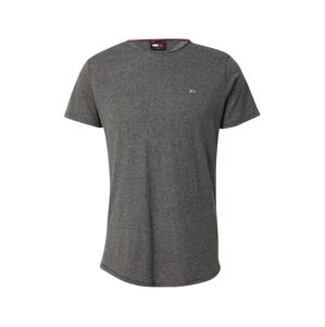 Tommy Jeans Tričko 'Jaspe'  námornícka modrá / sivá melírovaná / červená / biela
