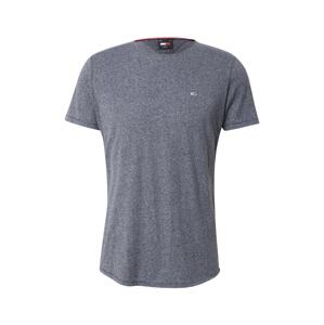 Tommy Jeans Tričko 'Jaspe'  námornícka modrá / sivá melírovaná / červená / biela