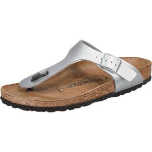 BIRKENSTOCK Žabky 'Gizeh'  strieborná