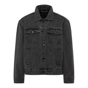myMo ROCKS Prechodná bunda  čierny denim / biela