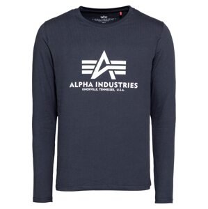 ALPHA INDUSTRIES Tričko  námornícka modrá / biela